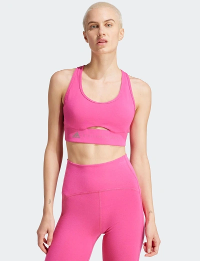 Shop Adidas By Stella Mccartney Truestrength Medium-support Bra In Pink