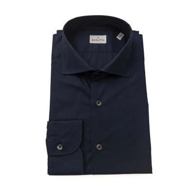 Shop Bagutta Blue Cotton Shirt