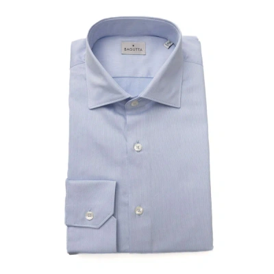 Shop Bagutta Light Blue Cotton Shirt