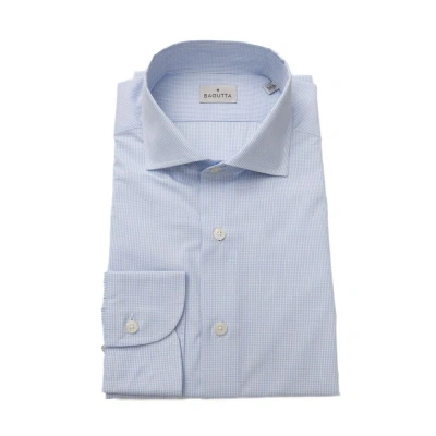 Shop Bagutta Light Blue Cotton Shirt