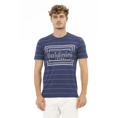 Baldinini Trend Blue Cotton Men T-shirt In Blue