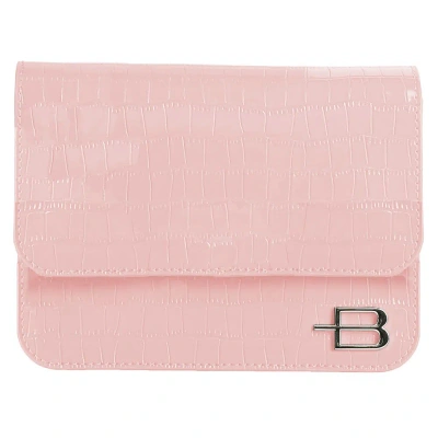 Shop Baldinini Trend Pink Leather Di Calfskin Clutch Bag