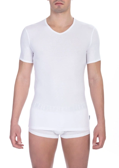 Shop Bikkembergs White Cotton T-shirt