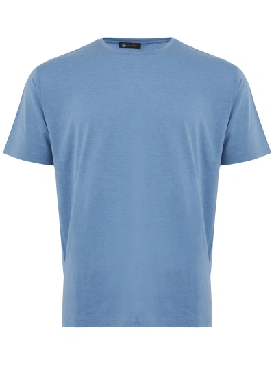 Shop Colombo Light Blue T-shirt In Silk Blend