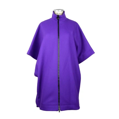 Shop Love Moschino Purple Wool Vergine Jackets & Coat