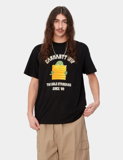 Shop Carhartt -wip Gold Standard T-shirt (loose) In Black