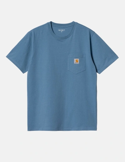 Shop Carhartt -wip Pocket T-shirt (regular) In Blue