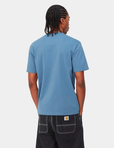 Shop Carhartt -wip Pocket T-shirt (regular) In Blue