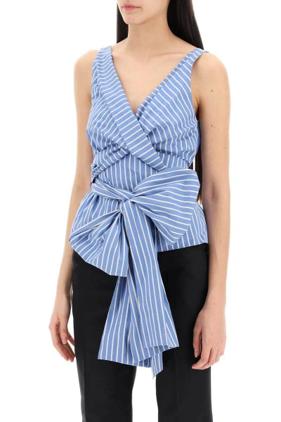 Shop Dries Van Noten Sleeveless Top With Bow In Multicolor