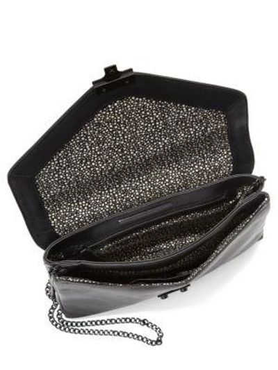 Shop Loeffler Randall Leather Envelope Lock Clutch In Black