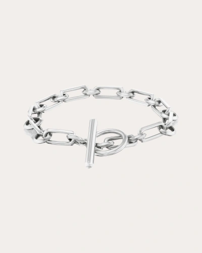 Sheryl Lowe Soho Chain Toggle Bracelet In Silver