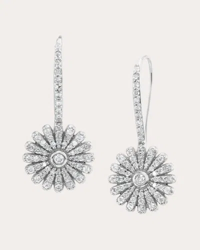 Sheryl Lowe Sterling Silver Diamond Earrings In Silver