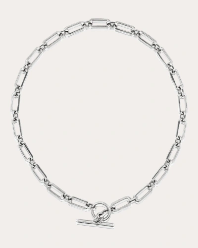 Shop Sheryl Lowe Women's Gwyneth Toggle Chain Necklace In Silver