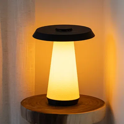 Jonathan Y Bruno 12.25" Mid-century Minimalist Plant-based Pla 3d Printed Dimmable Led Table Lamp, Yellow/black