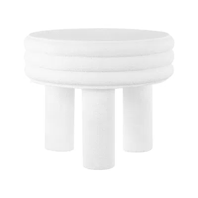 Jonathan Y Rashida 17.75" Contemporary Minimalist Curvy High Accent Table, Pink Frosted
