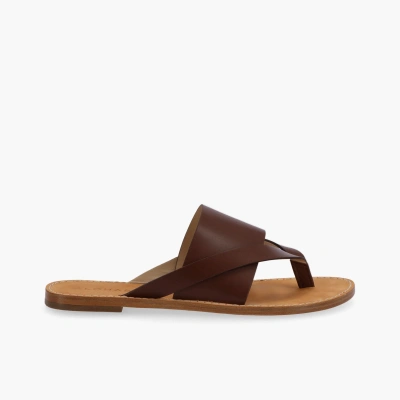 Shop Alohas Eugene Brown Leather Sandals