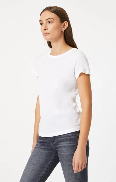 Mavi Basic Short Sleeve Crew Tee In White In White