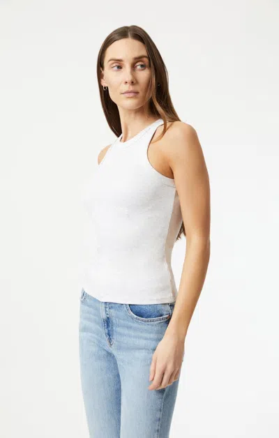 Mavi Racer Back Tank Top In Snow Grey Melange In Grey