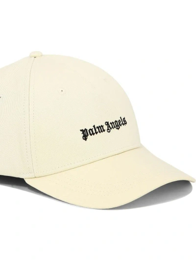 Shop Palm Angels "classic Logo" Cap In Beige