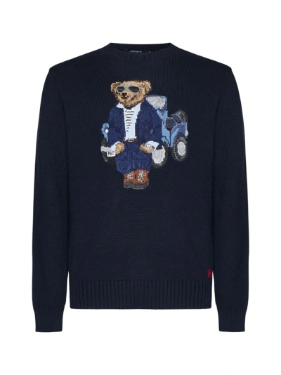 Shop Polo Ralph Lauren Sweaters In Aviator Navy