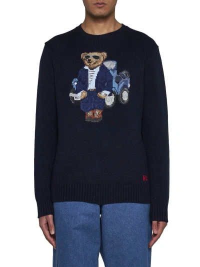 Shop Polo Ralph Lauren Sweaters In Aviator Navy