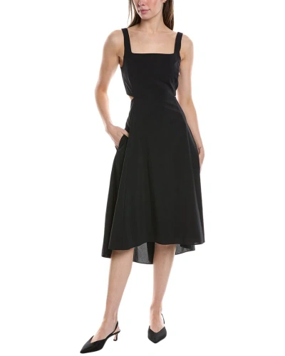Shop Theory Cutout A-line Dress In Black