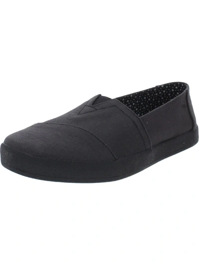 Shop Toms Womens Coated Stretch Flats In Black