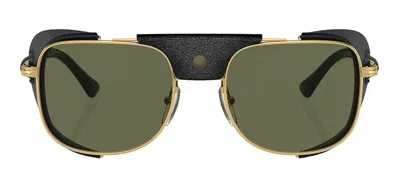 Shop Persol Po1013sz 114958 Square Polarized Sunglasses In Green