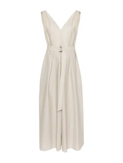 Shop Brunello Cucinelli Evening Dresses In Nude & Neutrals