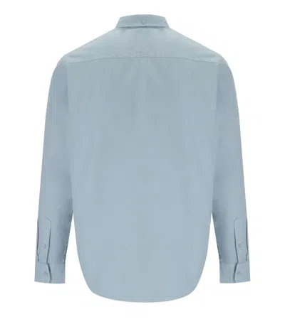 Shop Carhartt Wip  L/s Bolton Frosted Blue Shirt