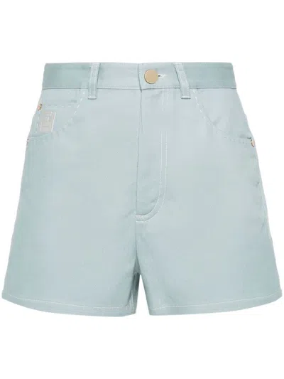 Shop Fendi Denim Shorts Clothing In Blue