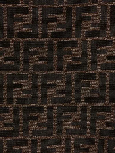 Fendi Twill Shirt Featuring Printed Pattern In Brown