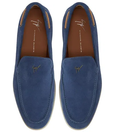 Shop Giuseppe Zanotti Flat Shoes In Blue