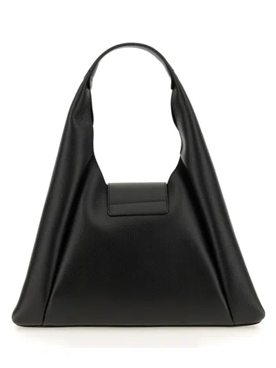 Shop Hogan Hobo Bag "h-bag" Medium In Black