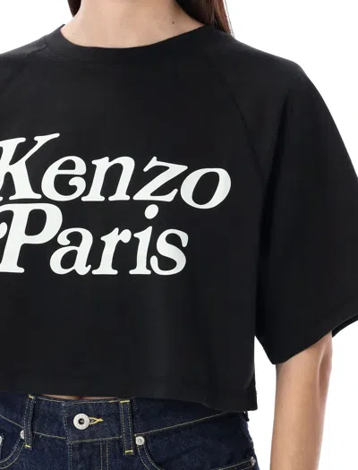 Shop Kenzo " By Verdy" Cropped T-shirt In Black