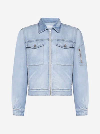 Random Identities Unisex Denim Jacket In Light Blue