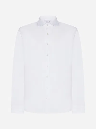 Shop D4.0 Cotton Knit Shirt In White