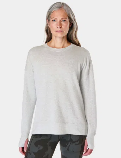 Sweaty Betty After Class Crop Sweatshirt In Grey