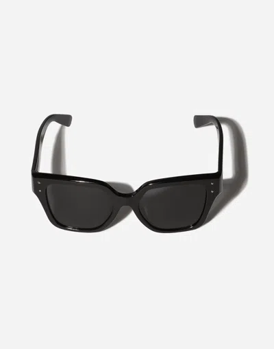Dolce & Gabbana Dg4471 Square-frame Acetate Sunglasses In Black