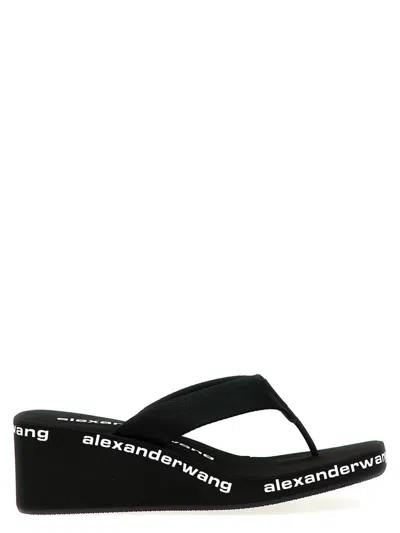 Shop Alexander Wang 'wedge Flip Flop' Sandals In Black