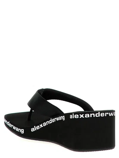 Shop Alexander Wang 'wedge Flip Flop' Sandals In Black