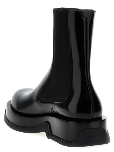 Shop Jil Sander Chelsea Boots In Black