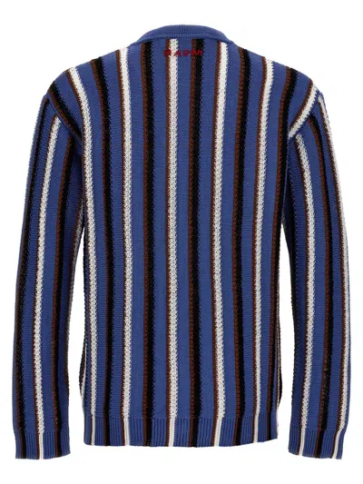 Shop Marni Striped Cardigan In Multicolor