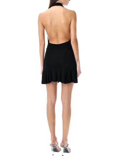 Shop Misbhv Cowl Neck Mini Dress In Black