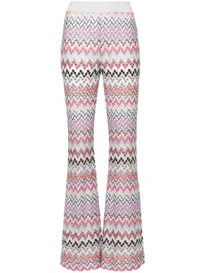 Shop Missoni Zigzag Flare Pants Clothing In Multicolour
