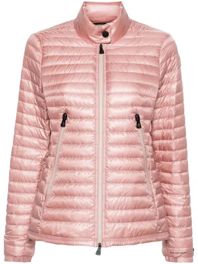 Shop Moncler 1a00013/539yl Short Down Jacket Grenoble Clothing In Pink & Purple