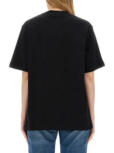 Shop Msgm T-shirt With Logo In Black