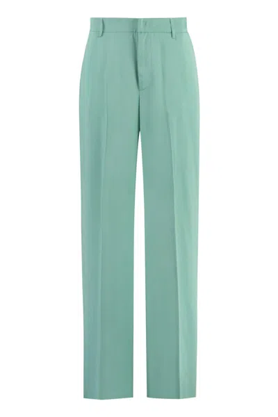 Shop Pt01 Satin Trousers In Blue