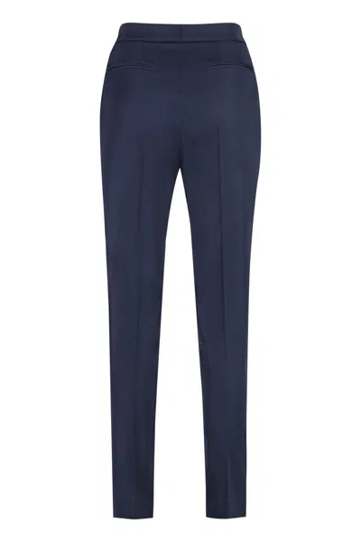 Pt01 Pt Torino Ambra Pressed Crease Slim-fit Trousers In Blue