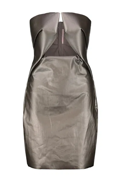 Shop Rick Owens Prong Mini Dress Clothing In Grey